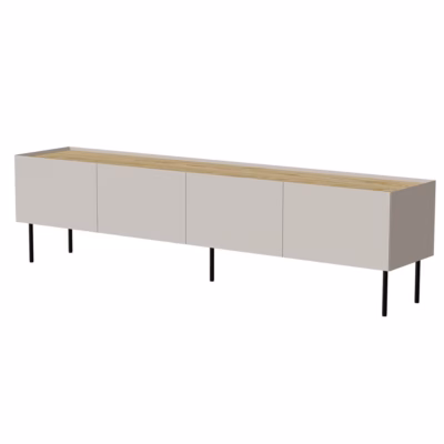 TV-alus Cama MEBLE FELLINI, 200 × 40 × 52 cm, kašmiir, tammetooni pealispind
