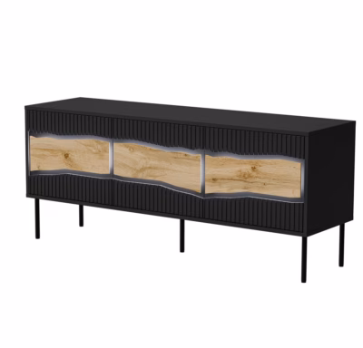 TV-alus Cama MEBLE INSERTO 3D FELLINI, 143,5 × 40 × 61,5 cm, LED-valgustus