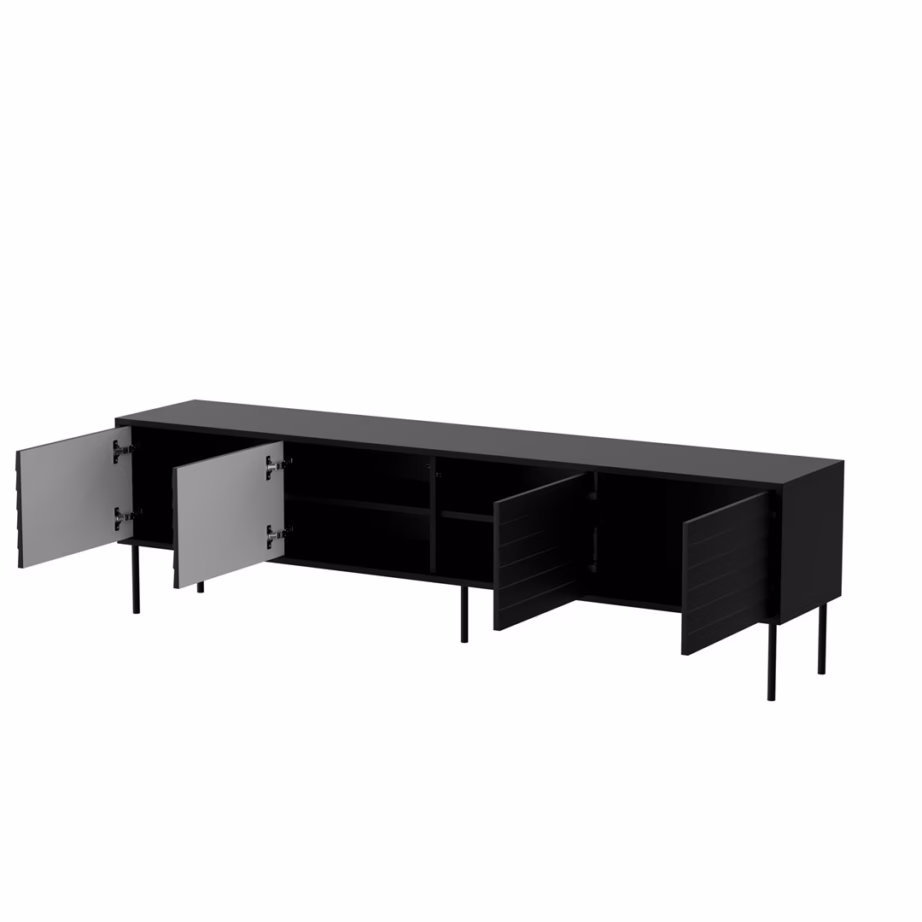 TV-alus Cama MEBLE CORTINA 4D, 4 ust, push-to-open, matt must - 4