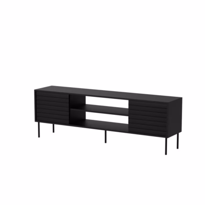 TV-alus Cama MEBLE CORTINA, 180 × 40 × 60 cm, must, FELLINI kollektsioon