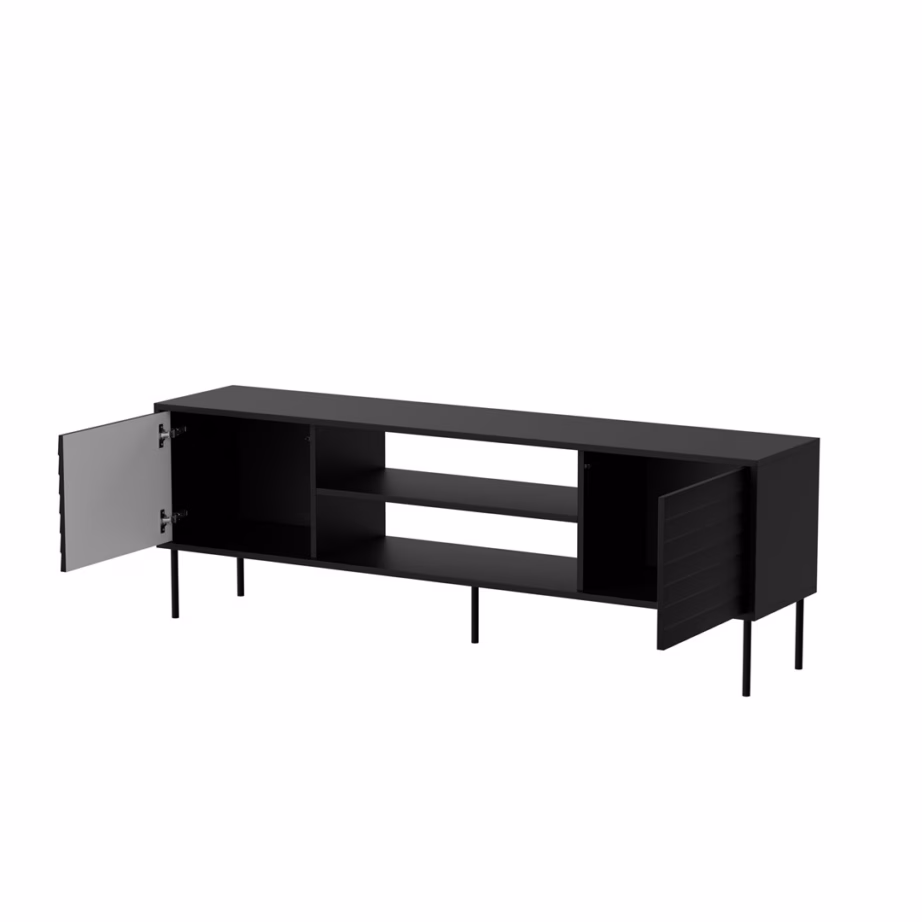 TV-alus Cama MEBLE CORTINA, 180 × 40 × 60 cm, must, FELLINI kollektsioon - 2