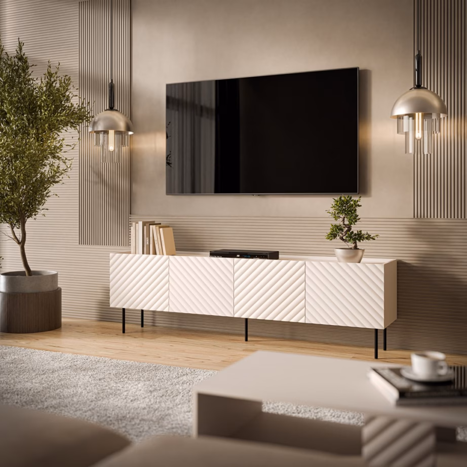 TV-alus Cama MEBLE LUCCA 4D, 205 cm, kašmiir, FELLINI - 3