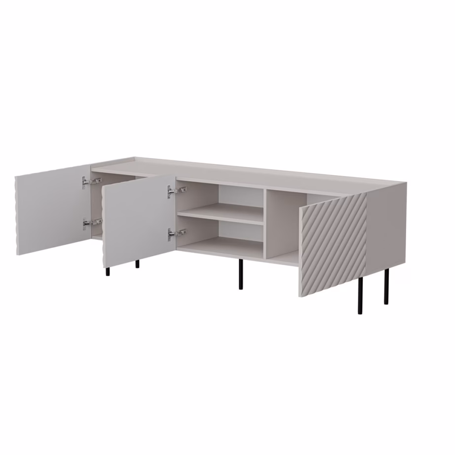 TV-alus Cama MEBLE LUCCA 3D, 165 × 40 × 59 cm, kašmiir, 3 uksega, FELLINI - 2