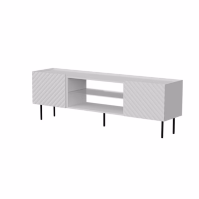 TV-alus Cama MEBLE EF LUCCA, 180 × 40 × 59 cm, valge, 2 uksega, FELLINI