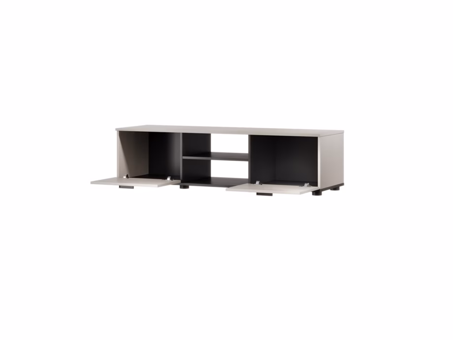 TV-alus Cama MEBLE SOHO, 140 × 43 × 37 cm, 2 ust, kašmiir/must - 2