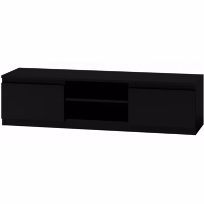 TV-alus TOP E SHOP RTV140, must, 2 riiuliga