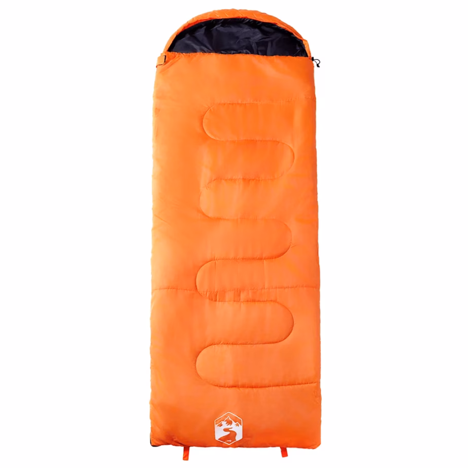 Täiskasvanute magamiskott matkamiseks, oranž-must, 3–4 hooajaks, 220 x 83 cm - 2