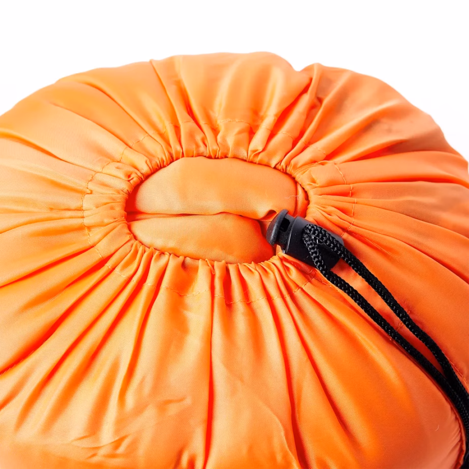 Täiskasvanute magamiskott matkamiseks, oranž-must, 3–4 hooajaks, 220 x 83 cm - 3