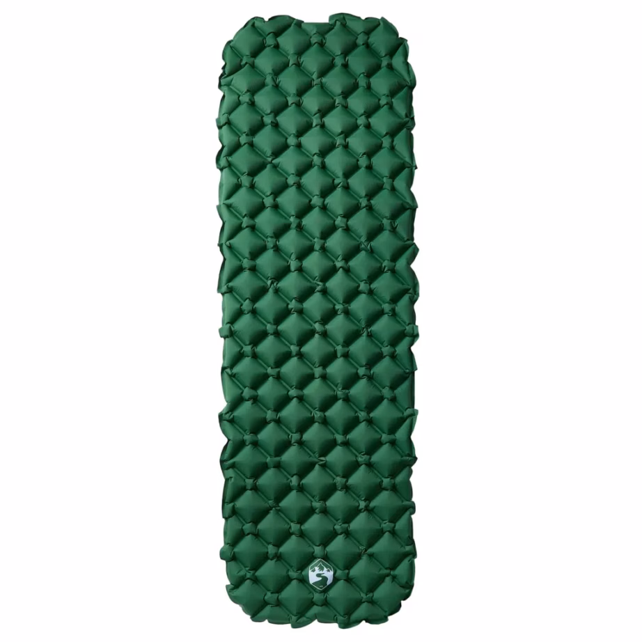 Täispuhutav matkamadrats 1 inimesele, roheline, 190 x 58 x 6 cm, TPU-kattega 40D nailon - 2