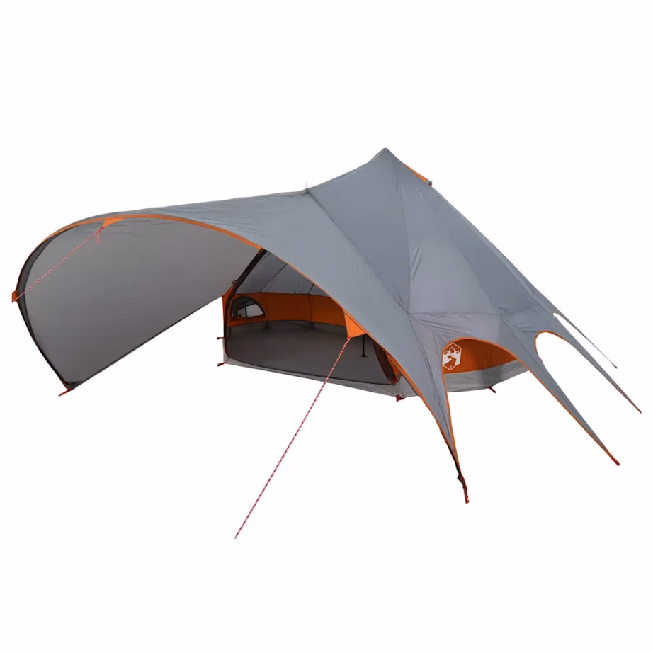Teepee pere telk 7 inimesele, hall ja oranž, 600 x 600 x 347 cm - 2