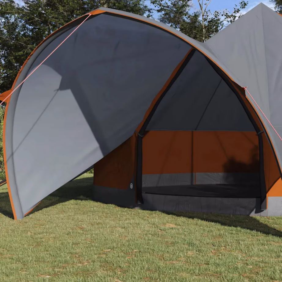 Teepee pere telk 7 inimesele, hall ja oranž, 600 x 600 x 347 cm - 3