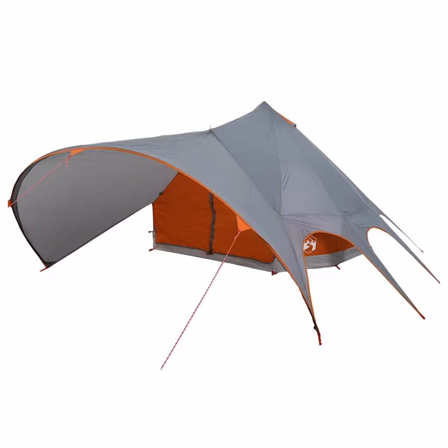 Teepee pere telk 7 inimesele, hall ja oranž, 600 x 600 x 347 cm - 4