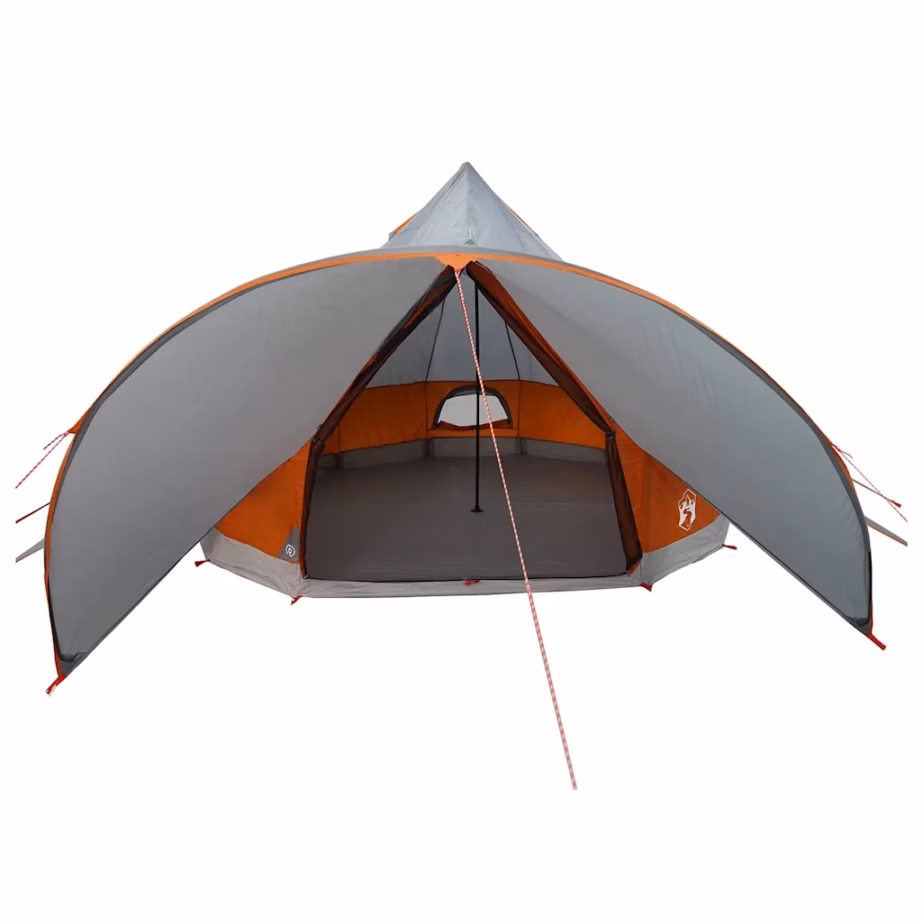 Teepee pere telk 7 inimesele, hall ja oranž, 600 x 600 x 347 cm - 6