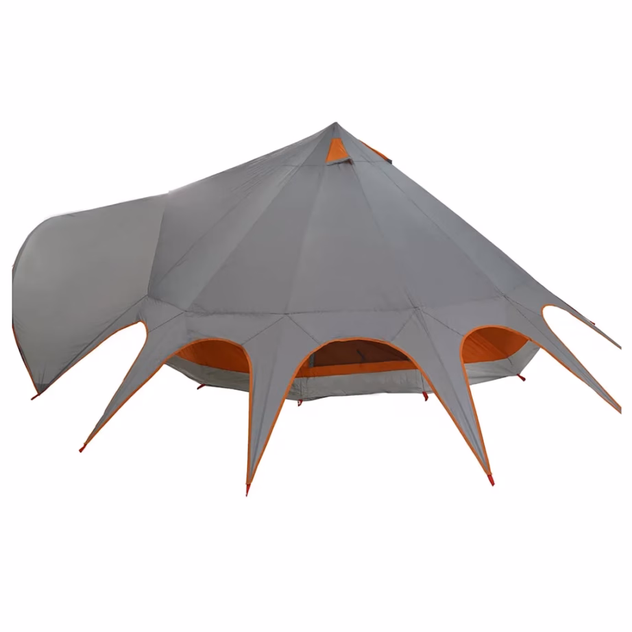 Teepee pere telk 7 inimesele, hall ja oranž, 600 x 600 x 347 cm - 7