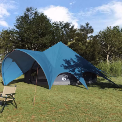 Teepee pere telk 7 inimesele, sinine-hall, 600 x 600 x 347 cm