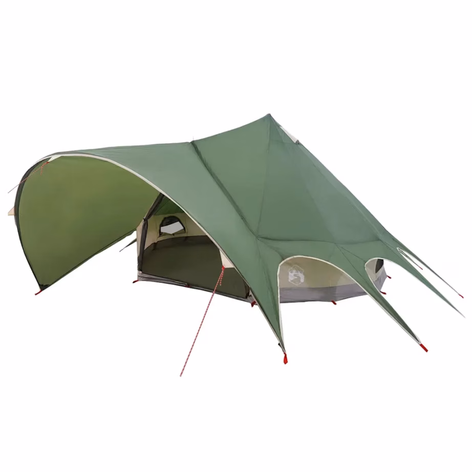 Teepee peretelk 5 inimesele, veekindel, roheline-hall, 415 x 415 x 247 cm - 2