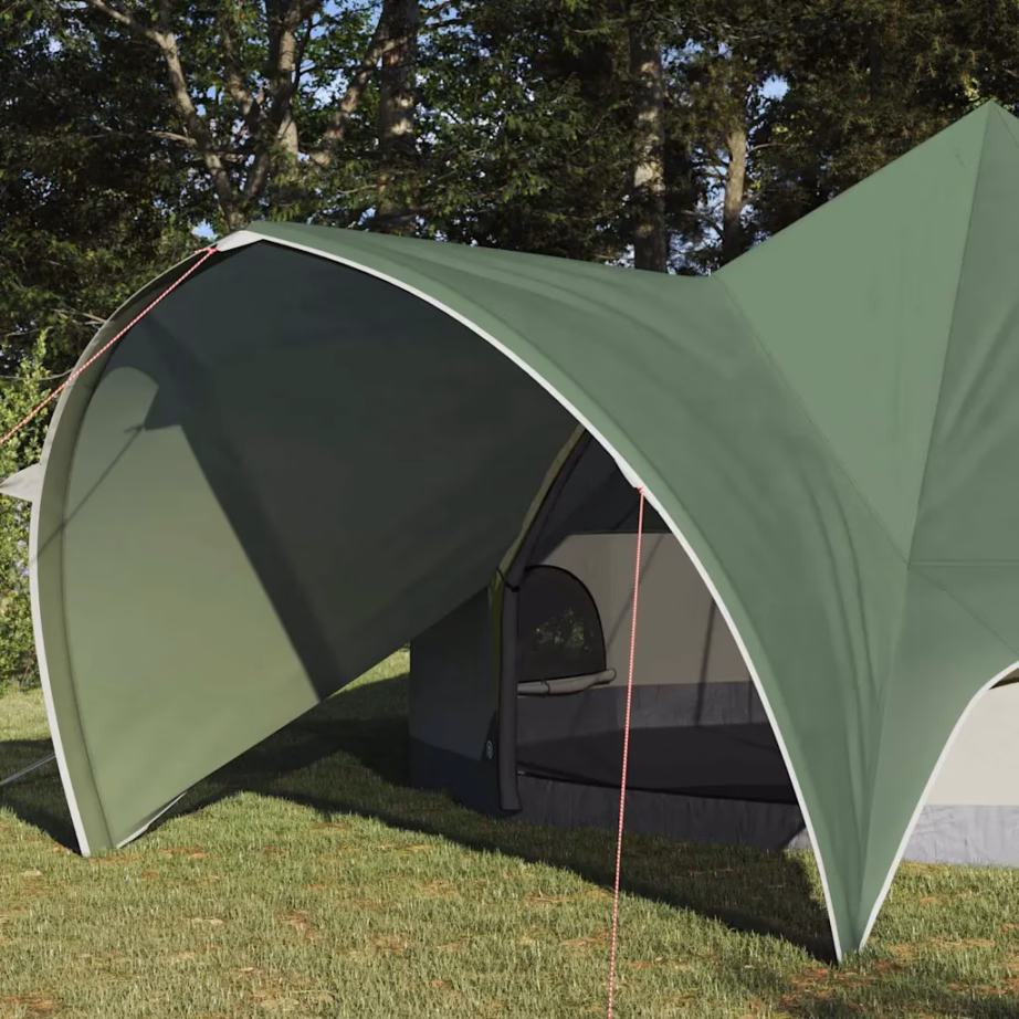 Teepee peretelk 5 inimesele, veekindel, roheline-hall, 415 x 415 x 247 cm - 3
