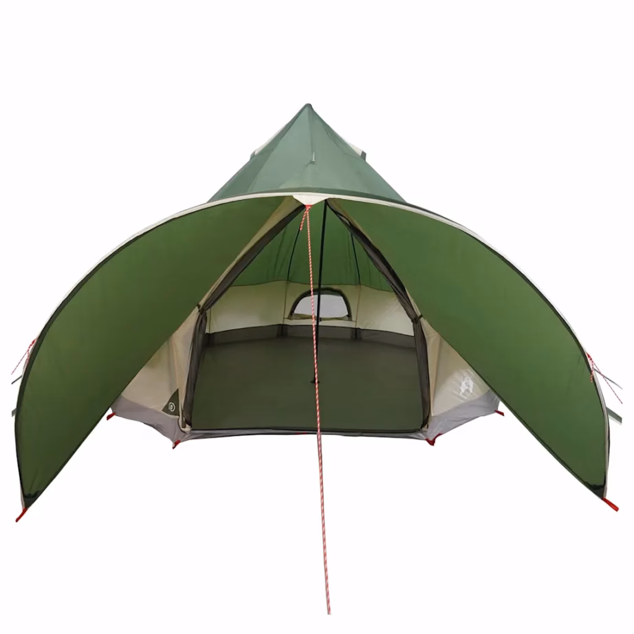 Teepee peretelk 5 inimesele, veekindel, roheline-hall, 415 x 415 x 247 cm - 6