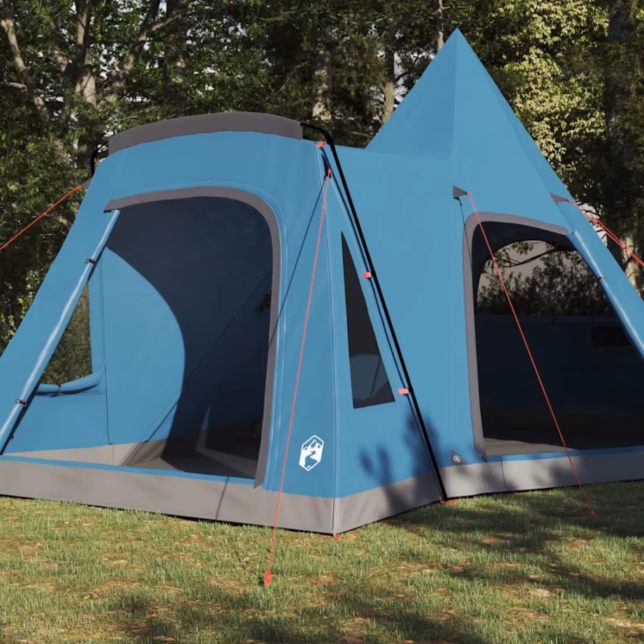 Teepee peretelk 5-le, sinine, vettpidav ja UV-kaitsega 185T polüester, 545 x 450 x 295 cm - 3