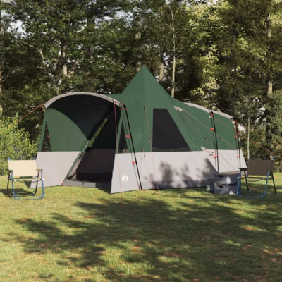 Teepee-stiilis peretelk 8 inimesele eesvarikatusega, roheline, 720 x 465 x 295 cm