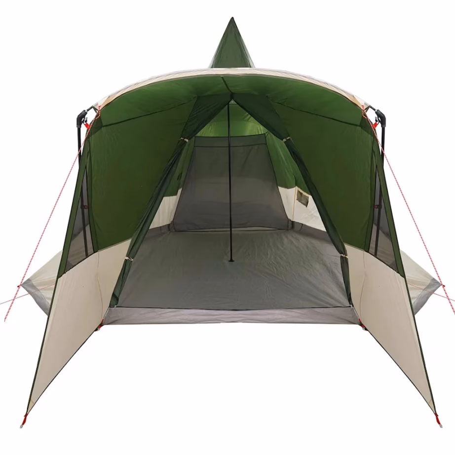Teepee-stiilis peretelk 8 inimesele eesvarikatusega, roheline, 720 x 465 x 295 cm - 5