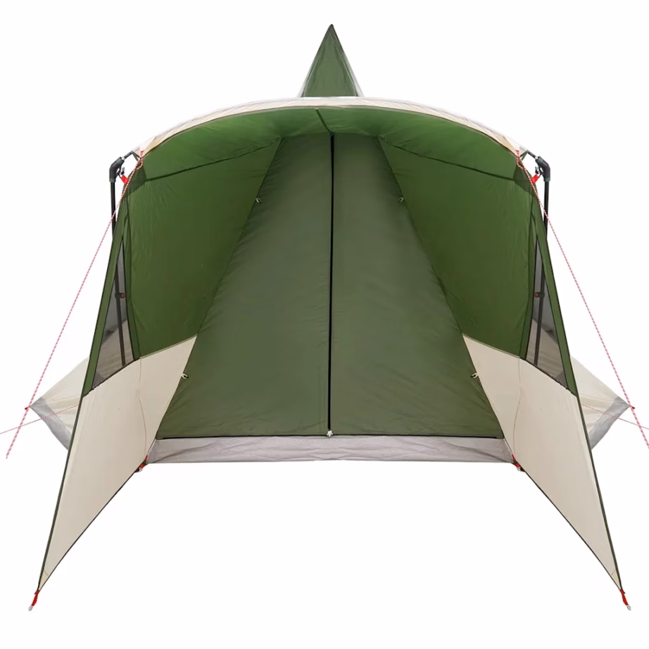 Teepee-stiilis peretelk 8 inimesele eesvarikatusega, roheline, 720 x 465 x 295 cm - 6