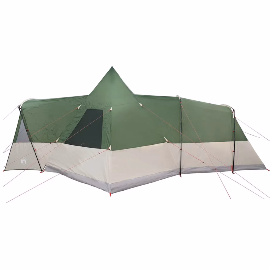 Teepee-stiilis peretelk 8 inimesele eesvarikatusega, roheline, 720 x 465 x 295 cm - 7