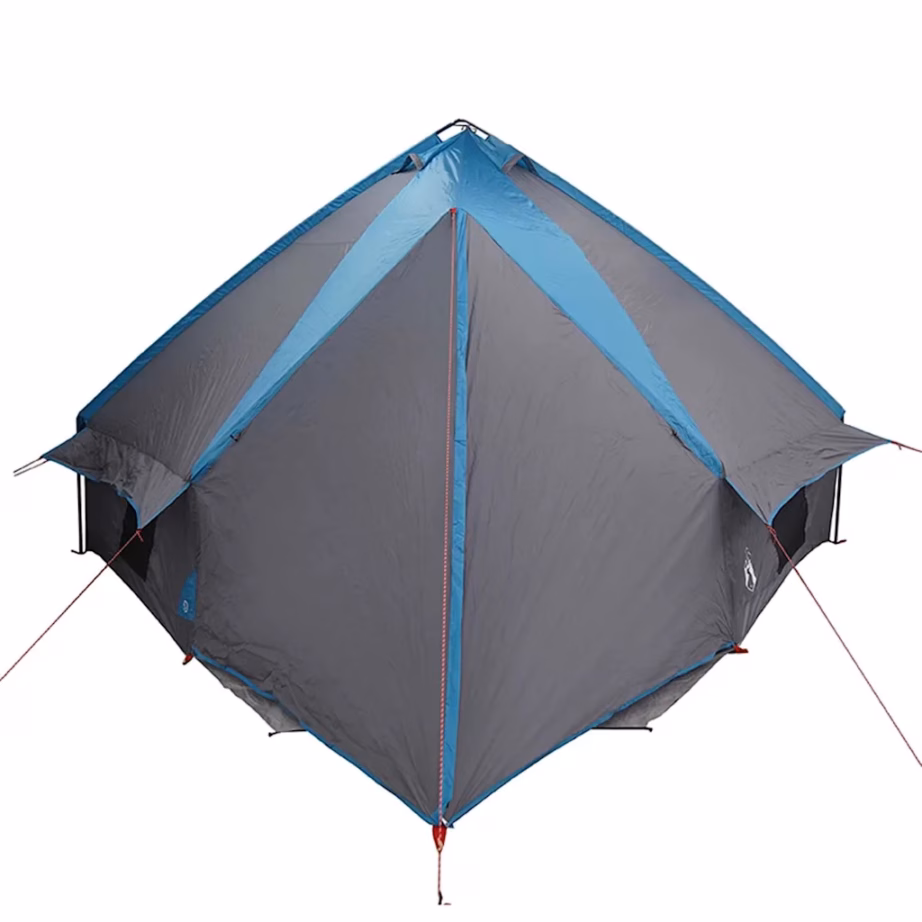 Vee- ja UV-kindel teepee-telk 10 inimesele, sinine/hall, 567 x 470 x 242 cm - 7