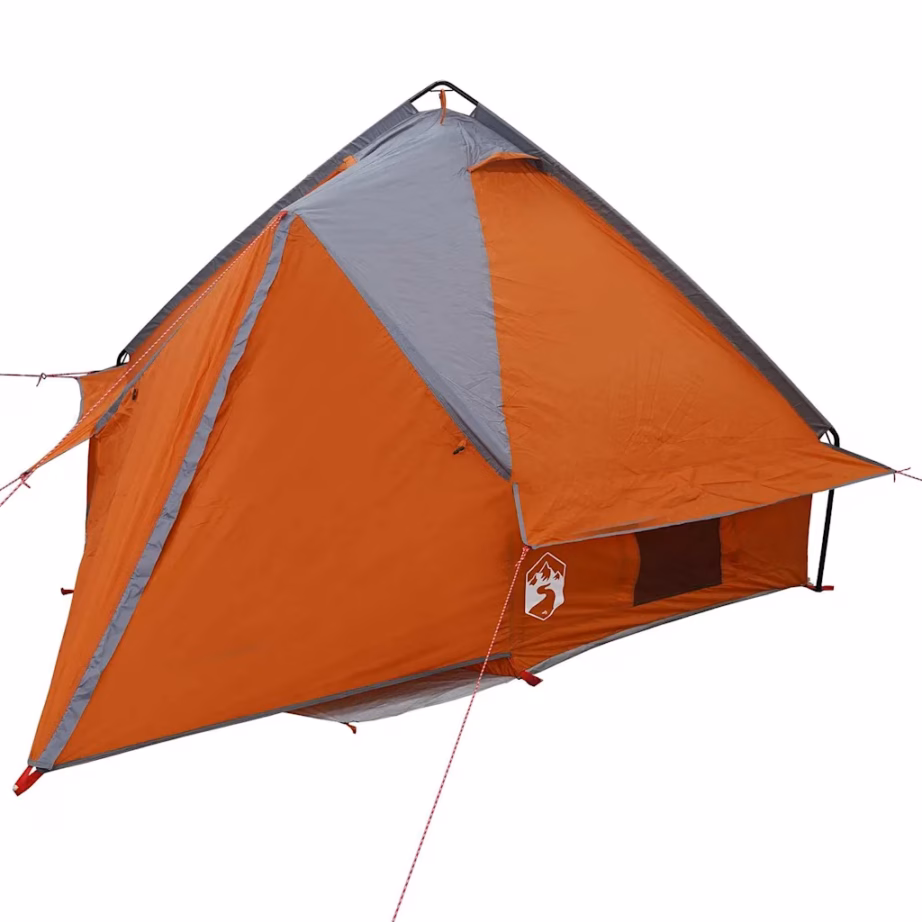 Vettpidav teepee telk 4 inimesele, hall ja oranž, 388 x 320 x 169 cm - 4