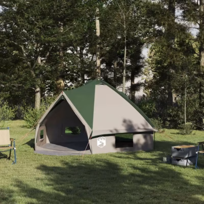 Teepee telk 6 inimesele, roheline ja valge, 431 x 366 x 185 cm