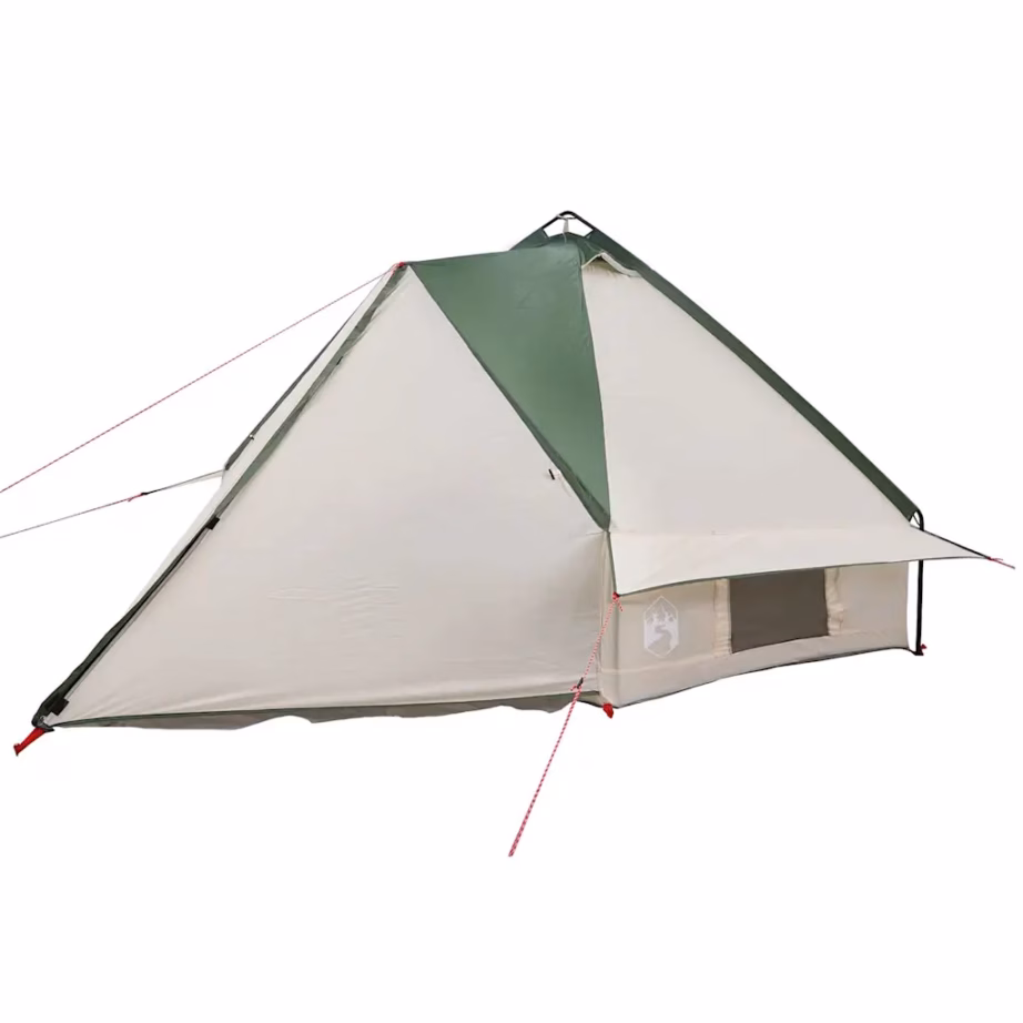 Teepee telk 6 inimesele, roheline ja valge, 431 x 366 x 185 cm - 4