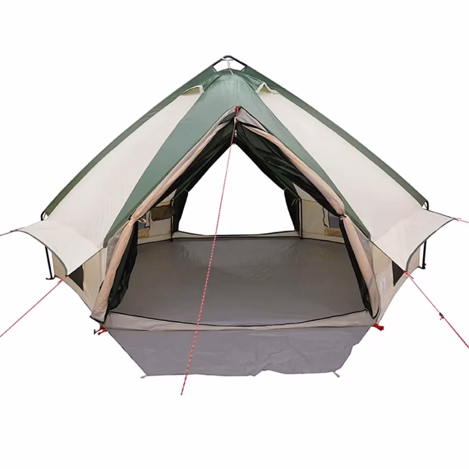Teepee telk 6 inimesele, roheline ja valge, 431 x 366 x 185 cm - 5