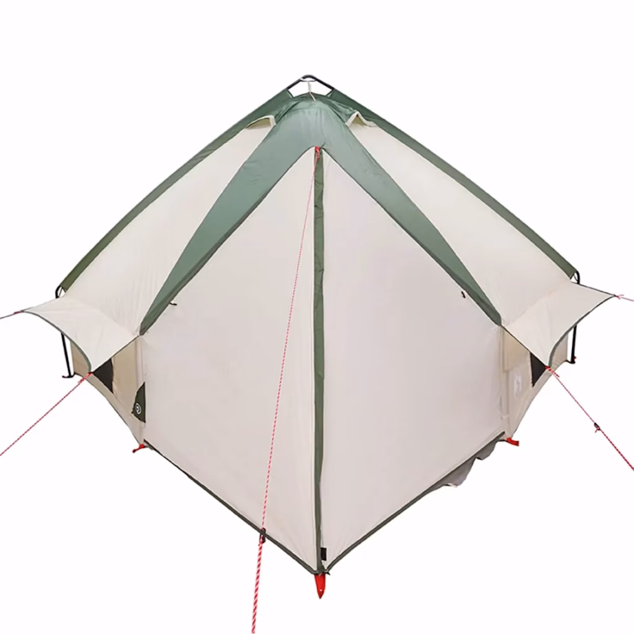 Teepee telk 6 inimesele, roheline ja valge, 431 x 366 x 185 cm - 7