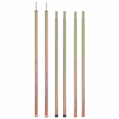 Teleskoopsed telgipostid, tsingitud teras, reguleeritav 170–255 cm, 2 tk