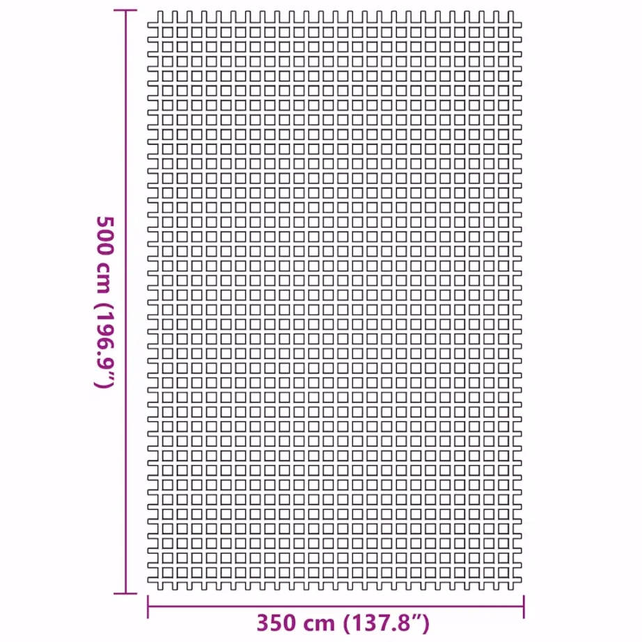 Telgi vaip antratsiit, polüester, 500 x 350 cm - 7