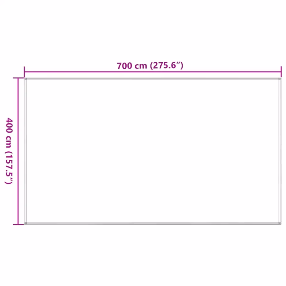 Ilmastikukindel telgimatt, heleroheline HDPE, 400 x 700 cm - 7