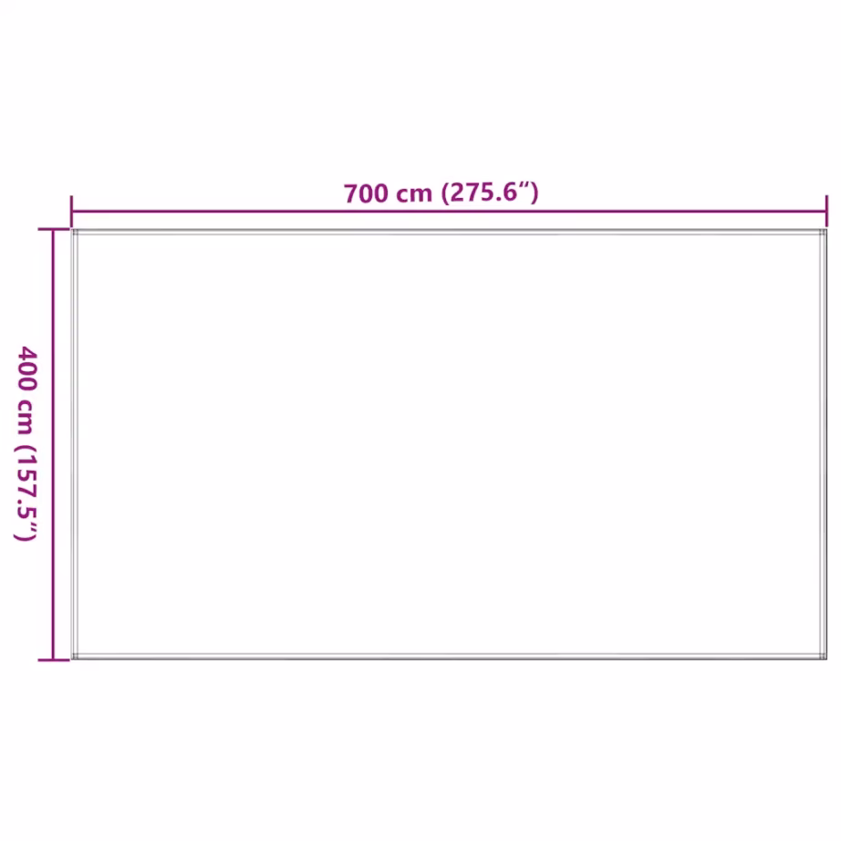 Ilmastikukindel telgimatt terrassi ja haagissuvila alla, pruunikashall HDPE, 400 x 700 cm - 9