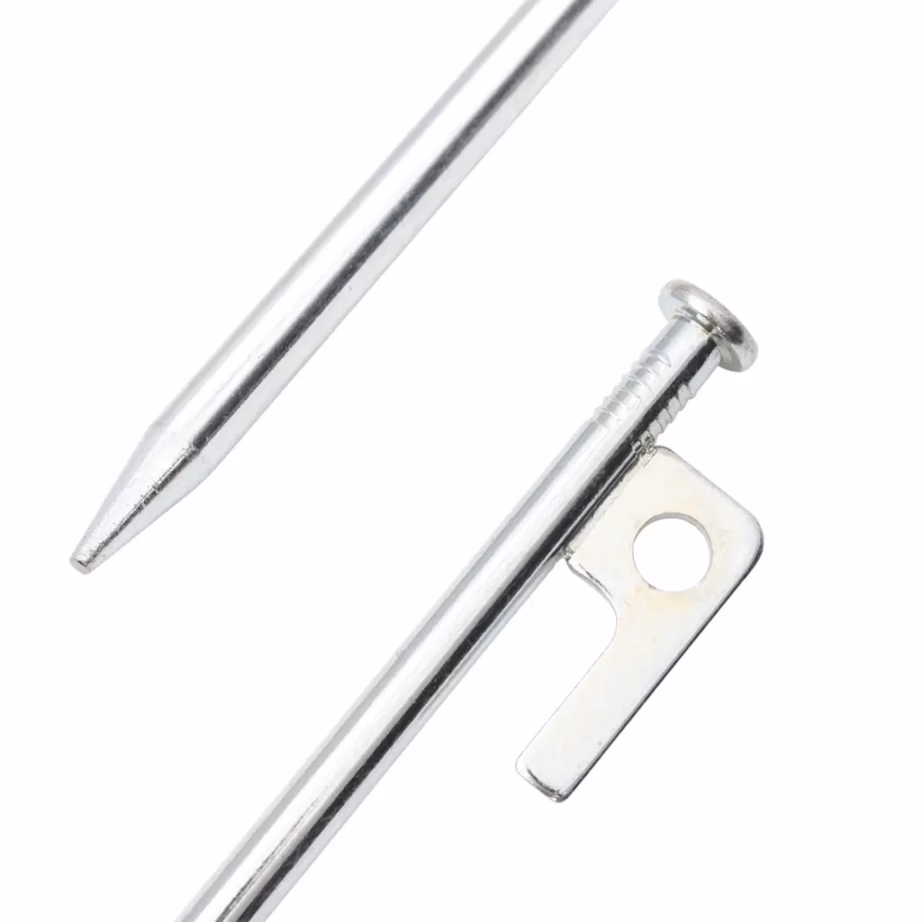 Tsingitud terasest telgivaiad 24 tk, 20 cm, 9 mm, hõbedane - 4