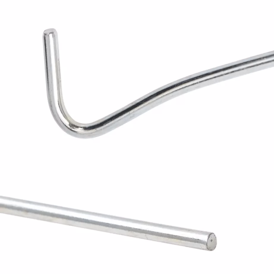Tsingitud terasest telgivaiad konksuga, hõbedased, 25 tk, 30 cm, Ø 7 mm - 4