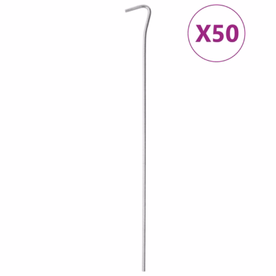 Telgivaiad telkide ja varjualuste kinnitamiseks, 50 tk, tsingitud teras, 30 cm, Ø 4 mm