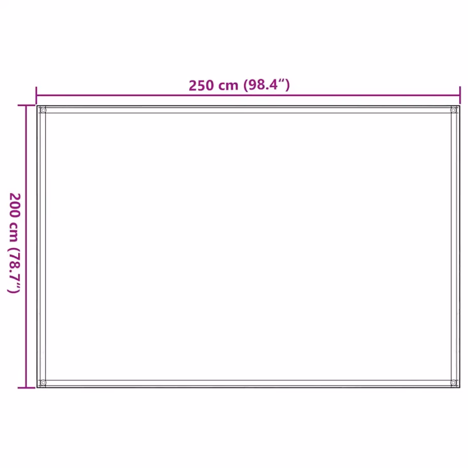 Ilmastikukindel telgivaip pruunikashall, 250 x 200 cm, HDPE - 9