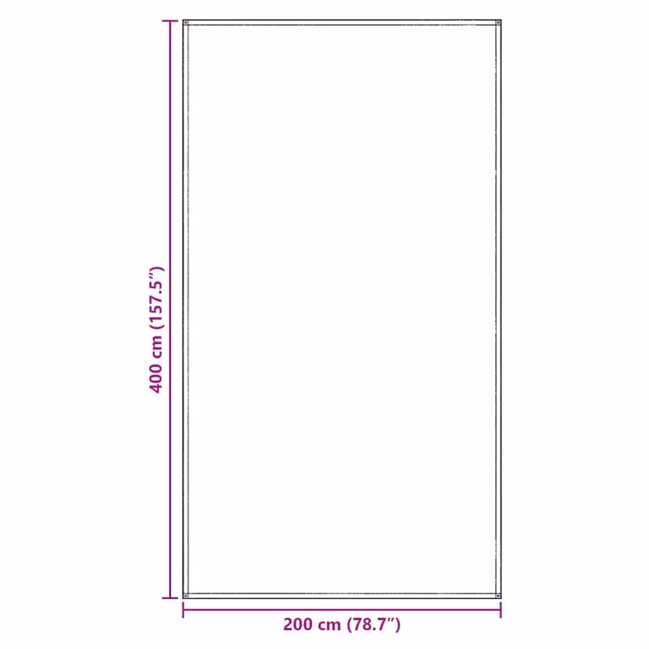 Telgivaip sinine-hall polüetüleen 400 x 200 cm - 9