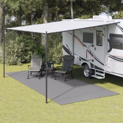 Telgivaip haagissuvila ja telgi ette, antratsiithall, 5,5 x 2,5 m, PVC-vahtkattega polüestervõrk