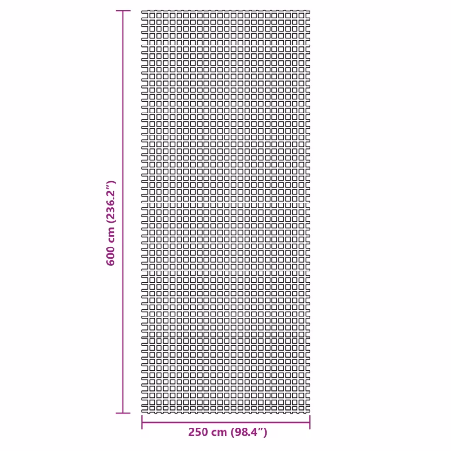 Telgivaip 6 x 2,5 m, antratsiithall, PVC-vahtkattega polüestervõrk - 7