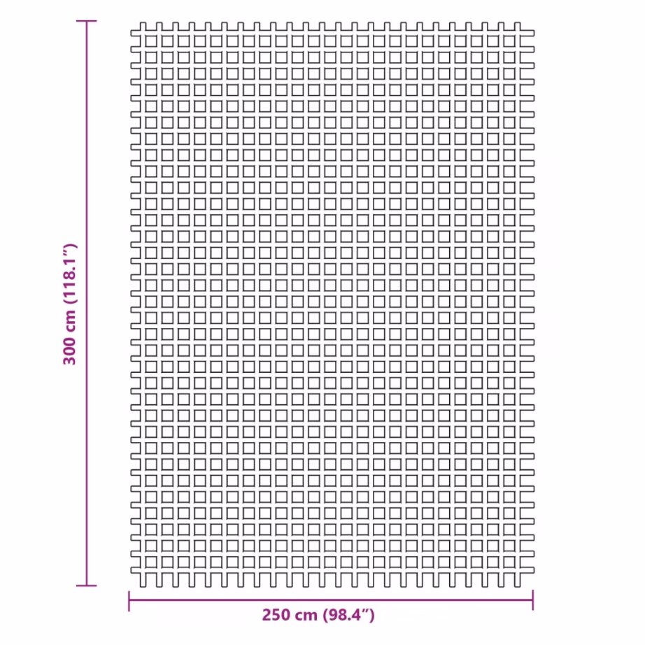 Telgivaip PVC-vahtkattega polüestervõrgust, 3 x 2,5 m, antratsiithall - 7