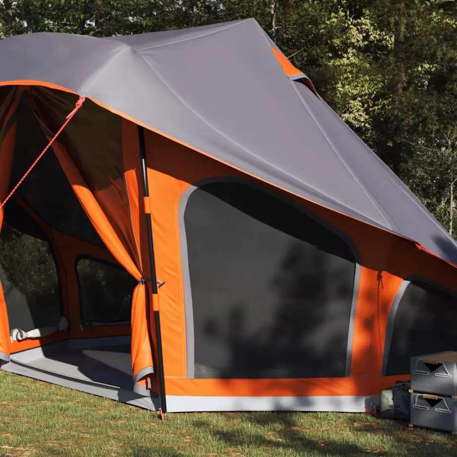 10-kohaline tipi peretelk katusega, hall ja oranž, taft, 508 x 470 x 300 cm - 3