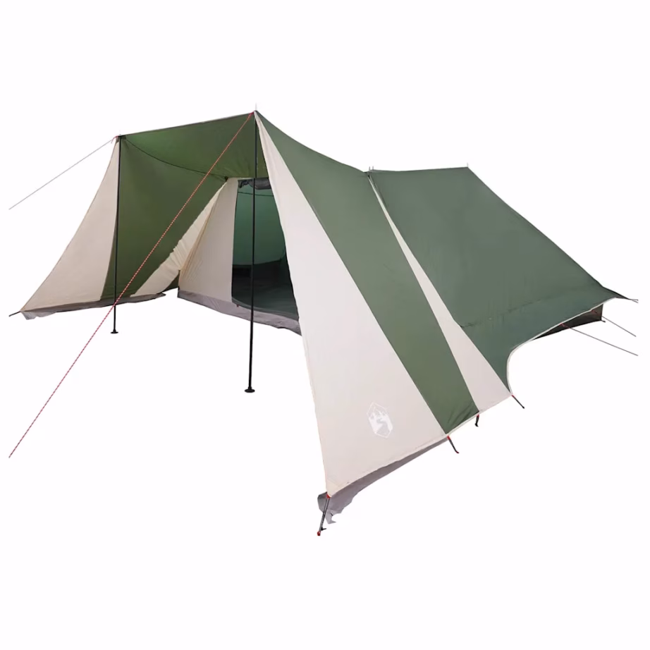 Tipi stiilis peretelk katusega, roheline taft, 12-le, 660 x 456 x 200 cm - 2