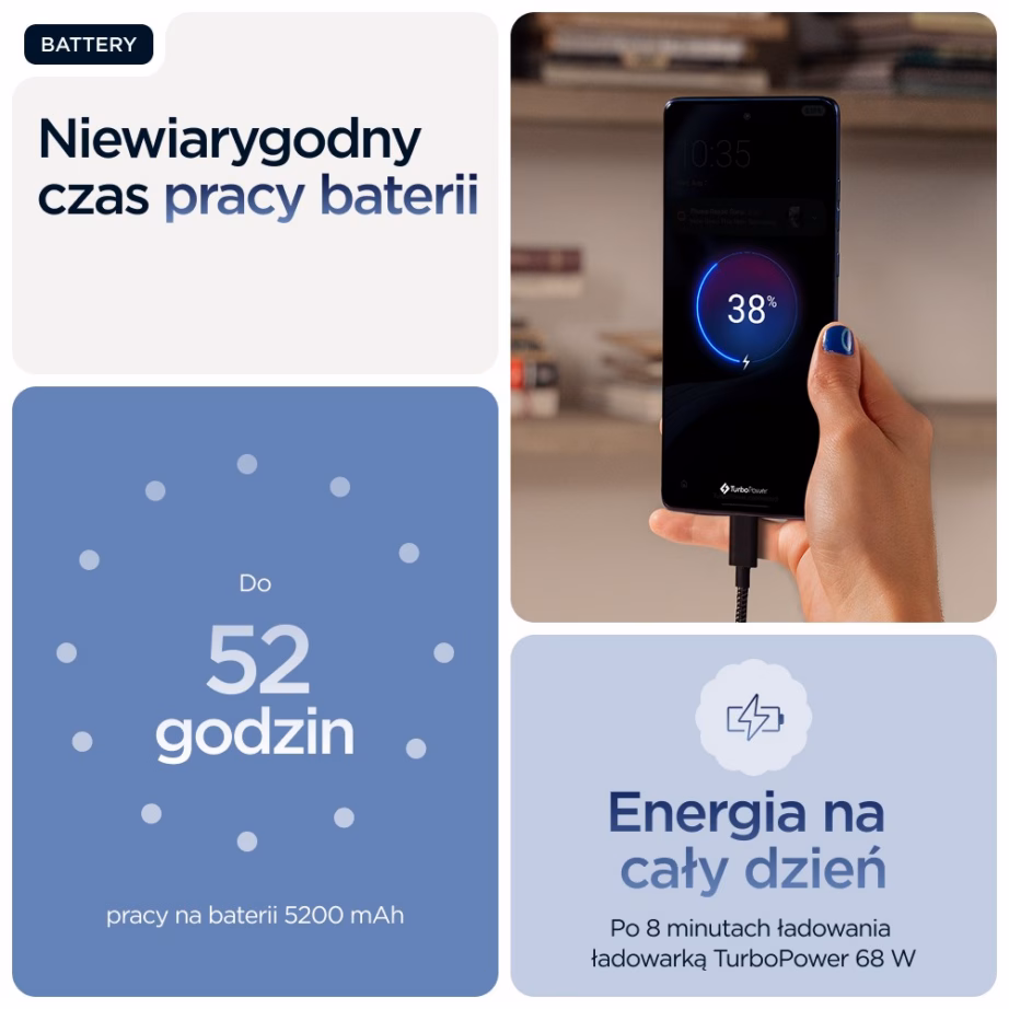 Nutitelefon Motorola Edge 60 5G, 6,67 tolli, 12 GB RAM, 512 GB, Gibraltar Sea - 11