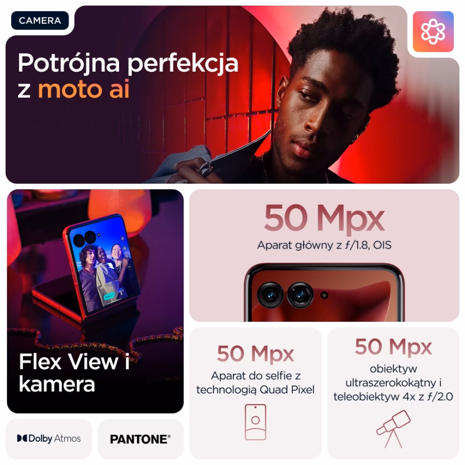 Nutitelefon Motorola razr 60 ultra, 6,96″, Dual SIM, 16 GB RAM, 512 GB, 5G, Bordeaux - 33