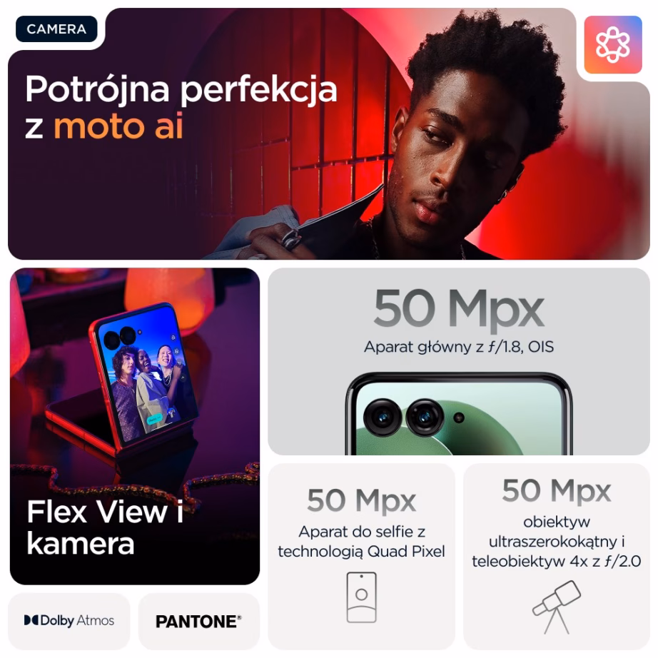Nutitelefon Motorola Moto RAZR 60 Ultra 5G, Dual SIM, 16 GB RAM, 512 GB, Pantone Scarab - 31